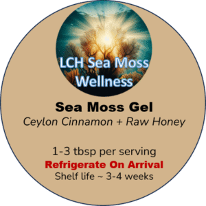 Label for Ceylon Cinnamon Sea Moss Gel